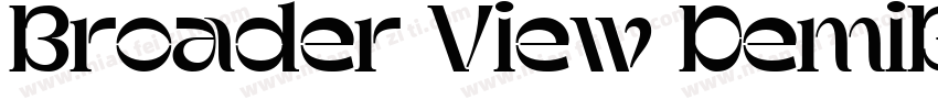 Broader View DemiBold字体转换